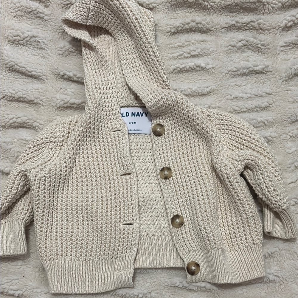 Old Navy Beige Knit Baby Sweater